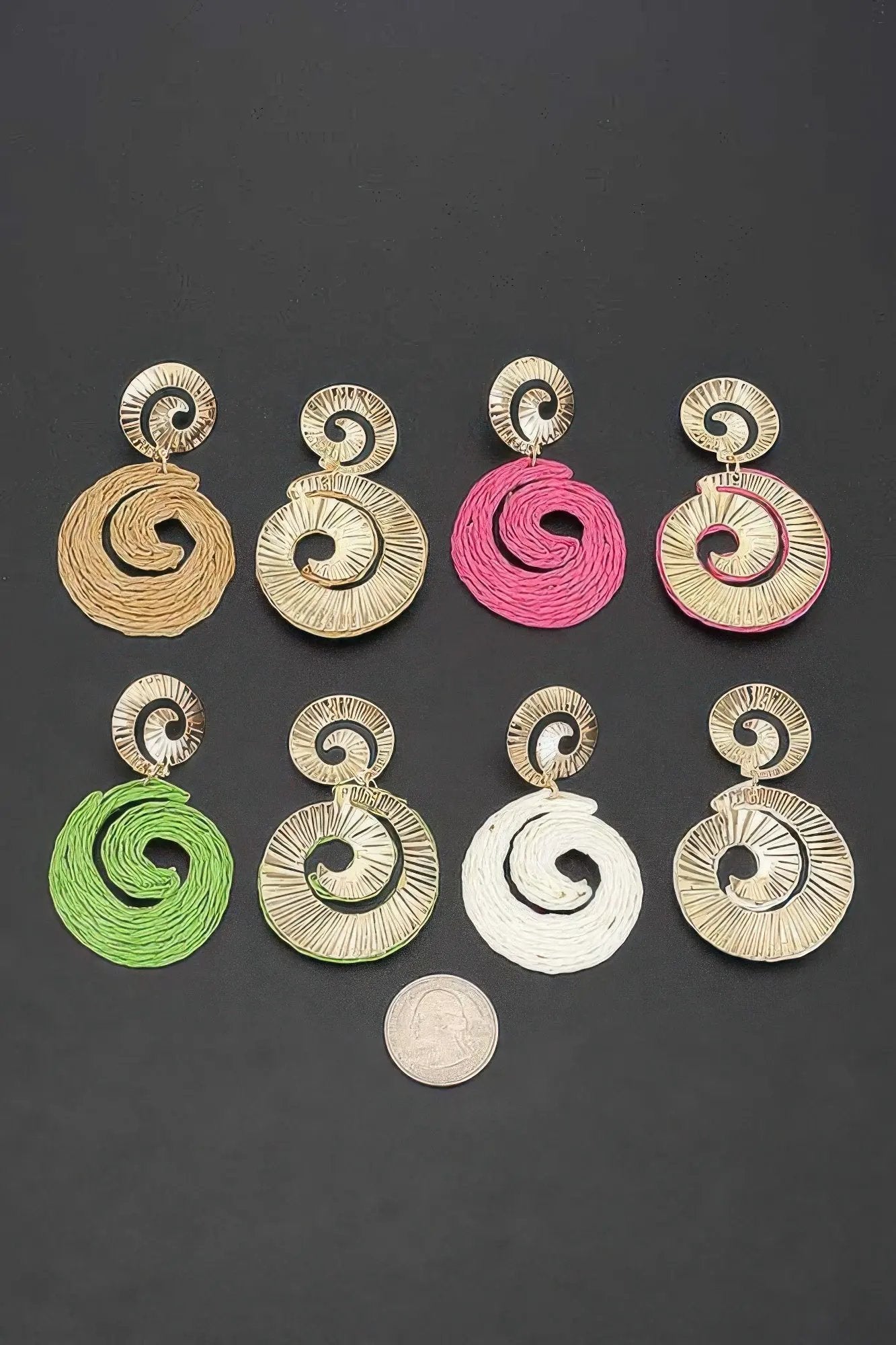 Women's Earrings Drops Raffia BYMANYC ® New York MONTAUK SPIRAL - New Collection by BYMANYC New York