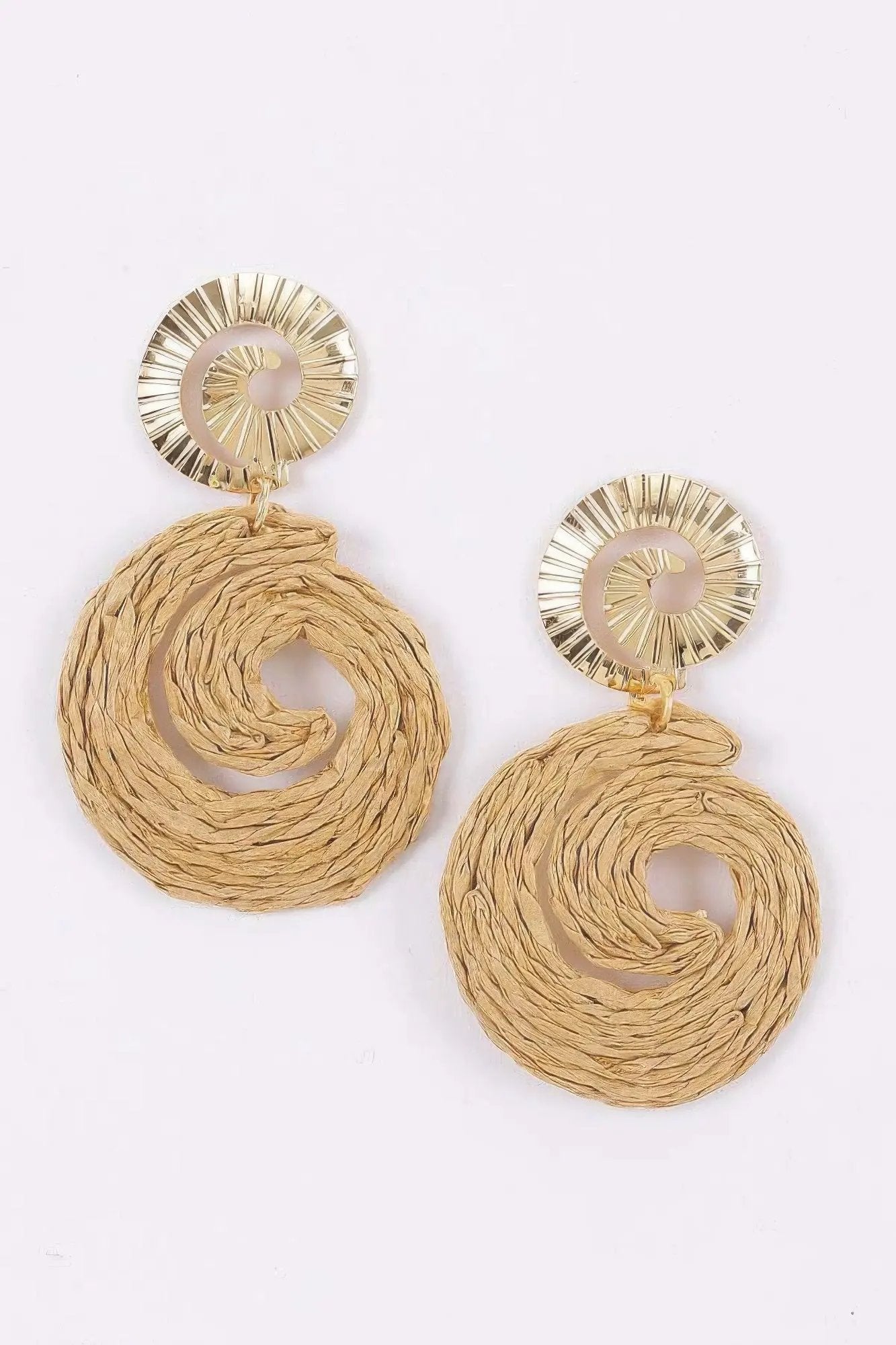 Women's Earrings Drops Raffia BYMANYC ® New York MONTAUK SPIRAL - New Collection by BYMANYC New York