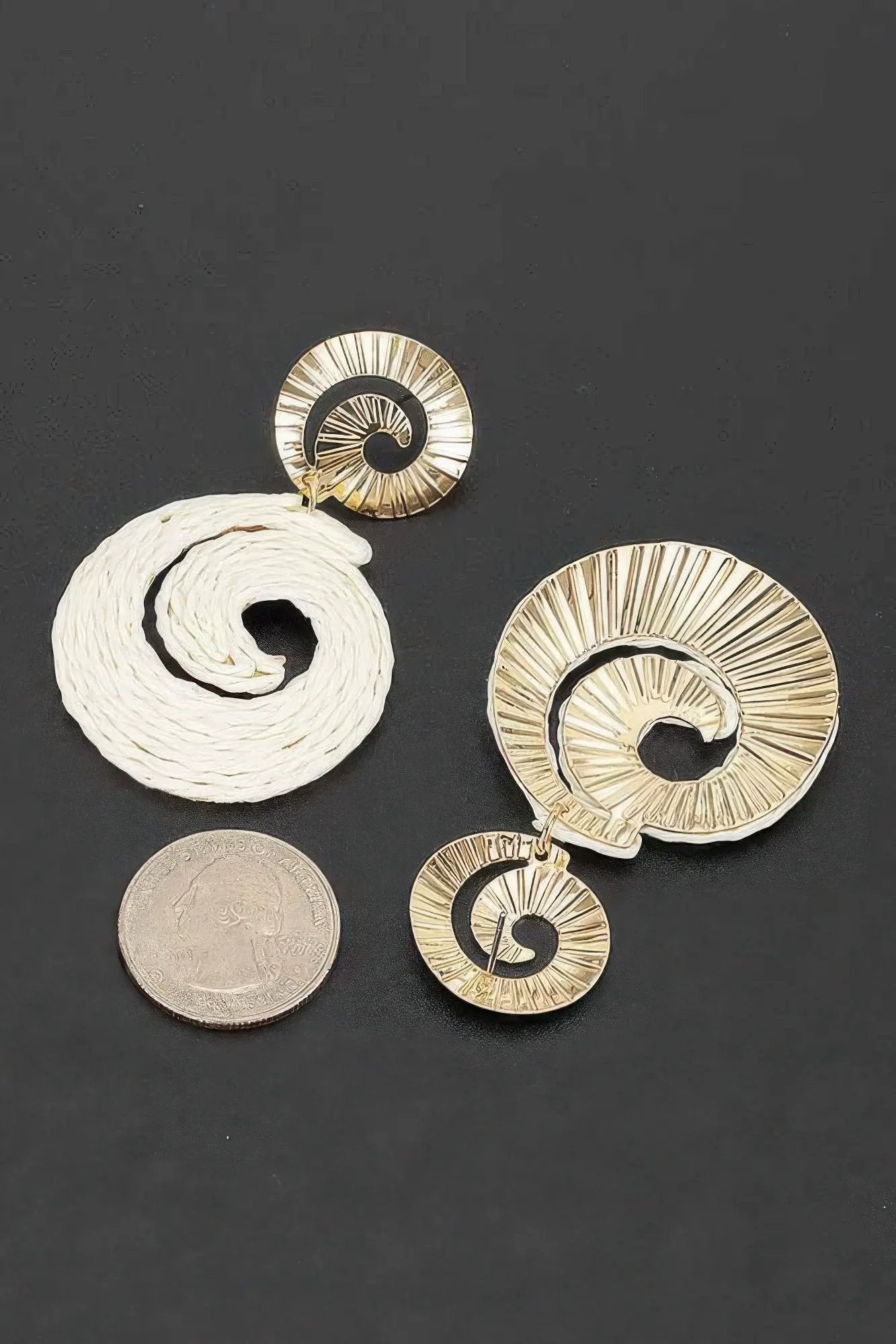 Women's Earrings Drops Raffia BYMANYC ® New York MONTAUK SPIRAL - New Collection by BYMANYC New York