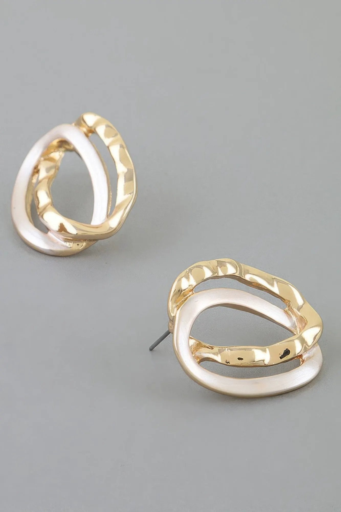 Women's Earrings Drops Interlocking BYMANYC ® New York SOHO HAMMERED - New Collection by BYMANYC New York