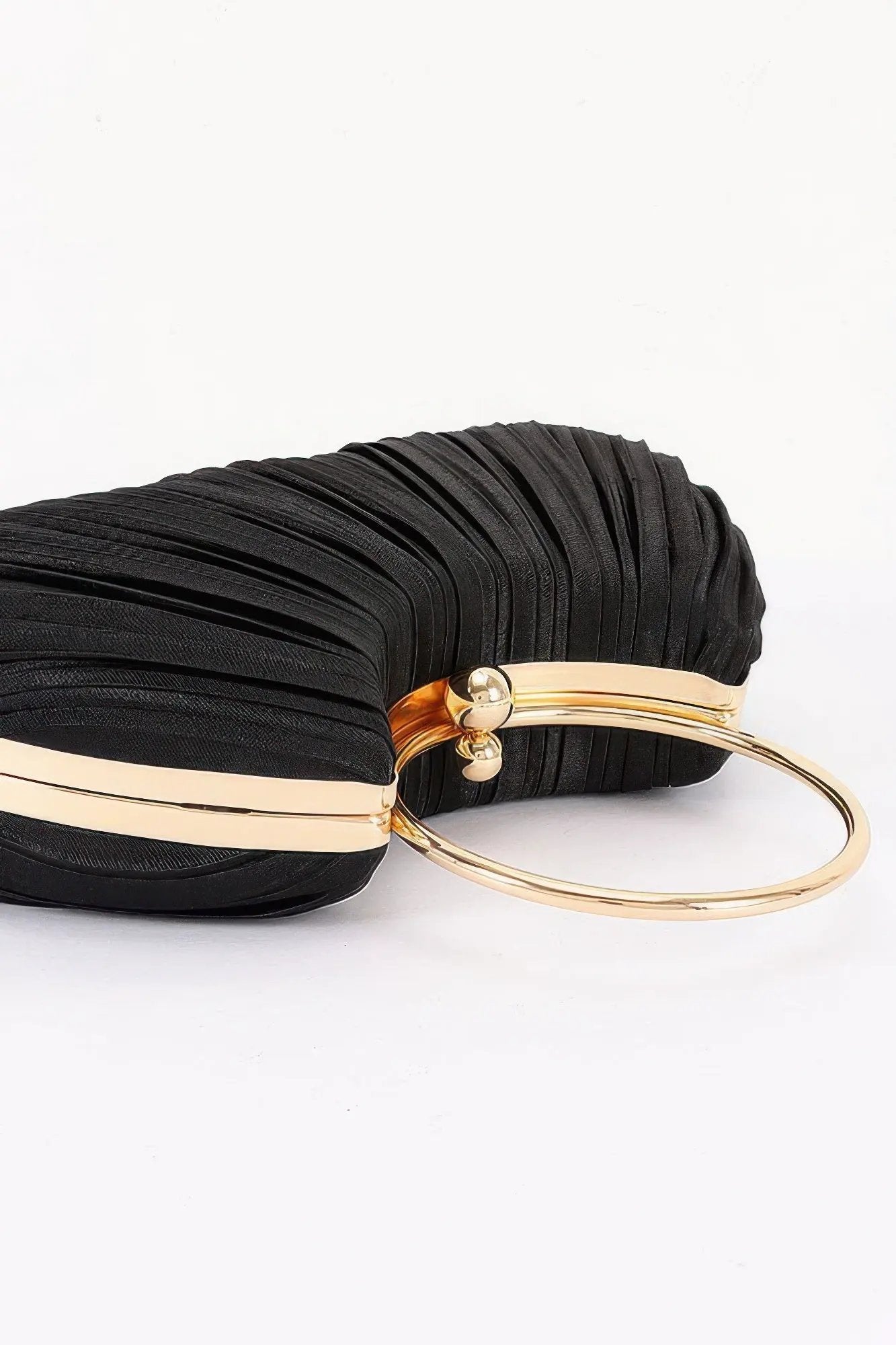 Women's Party Clutch Pleated Polyester BYMANYC ® New York ELEGANT TEXTURED EVENING PURSE - New Collection by BYMANYC New York