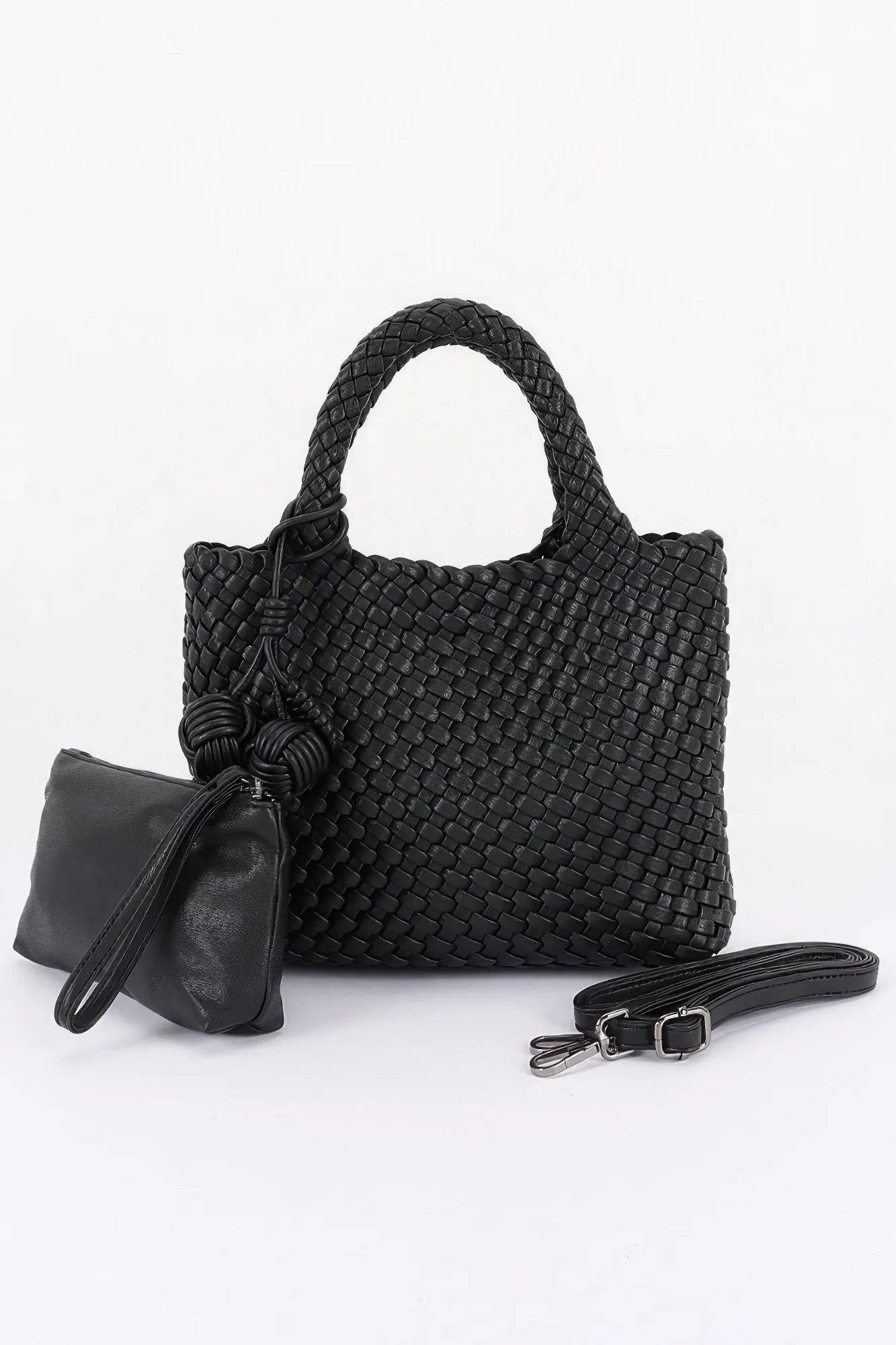 Women's Tote Bag Braided Vegan Leather BYMANYC ® New York CONTEMPORARY WOVEN SHOPPER PURSE - New Collection by BYMANYC New York
