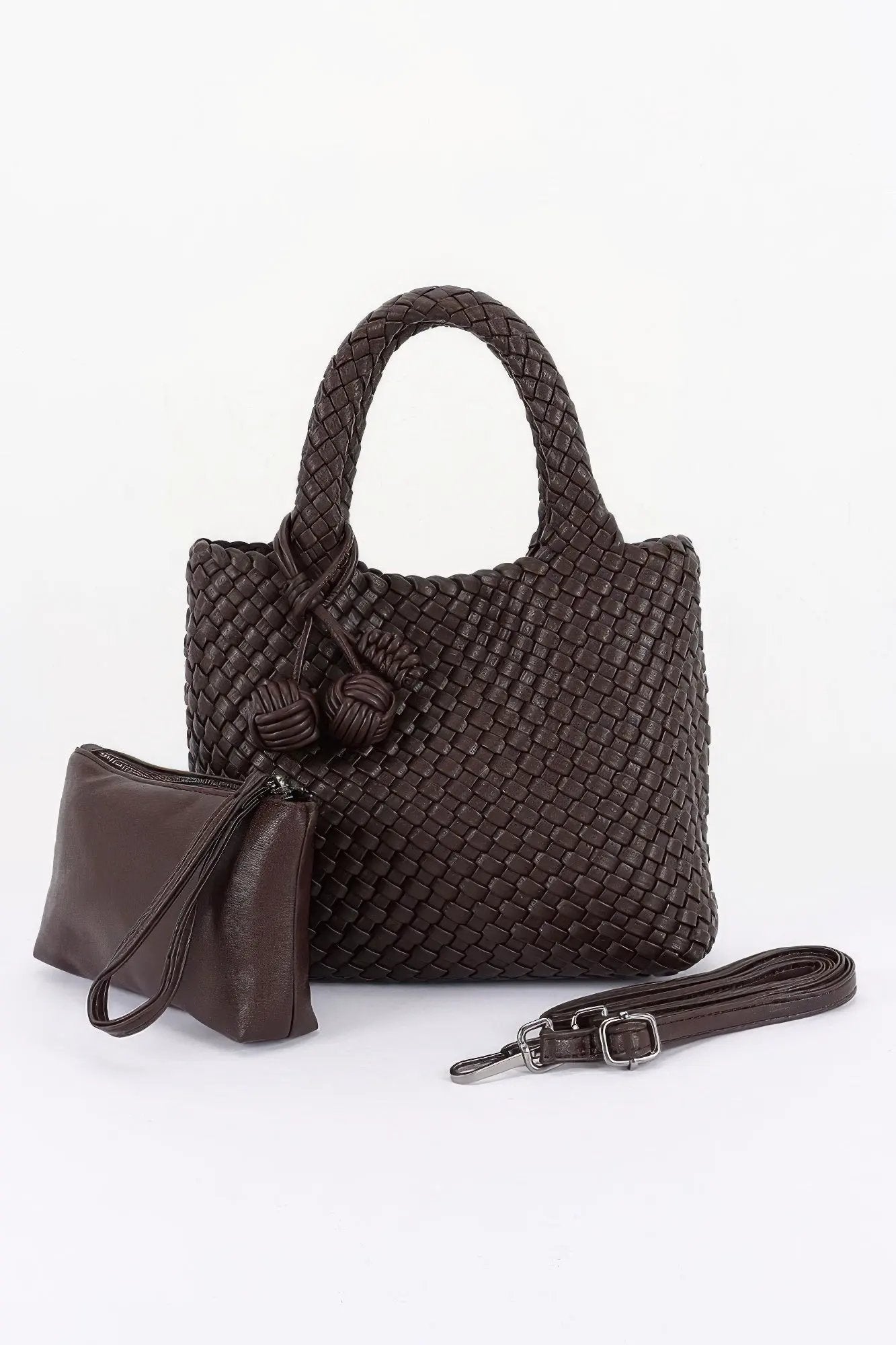 Women's Tote Bag Braided Vegan Leather BYMANYC ® New York CONTEMPORARY WOVEN SHOPPER PURSE - New Collection by BYMANYC New York