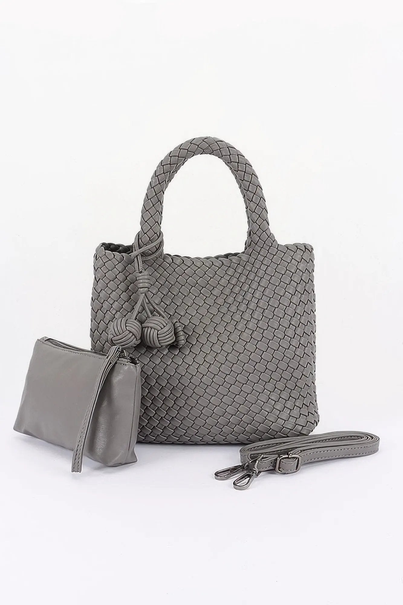 Women's Tote Bag Braided Vegan Leather BYMANYC ® New York CONTEMPORARY WOVEN SHOPPER PURSE - New Collection by BYMANYC New York