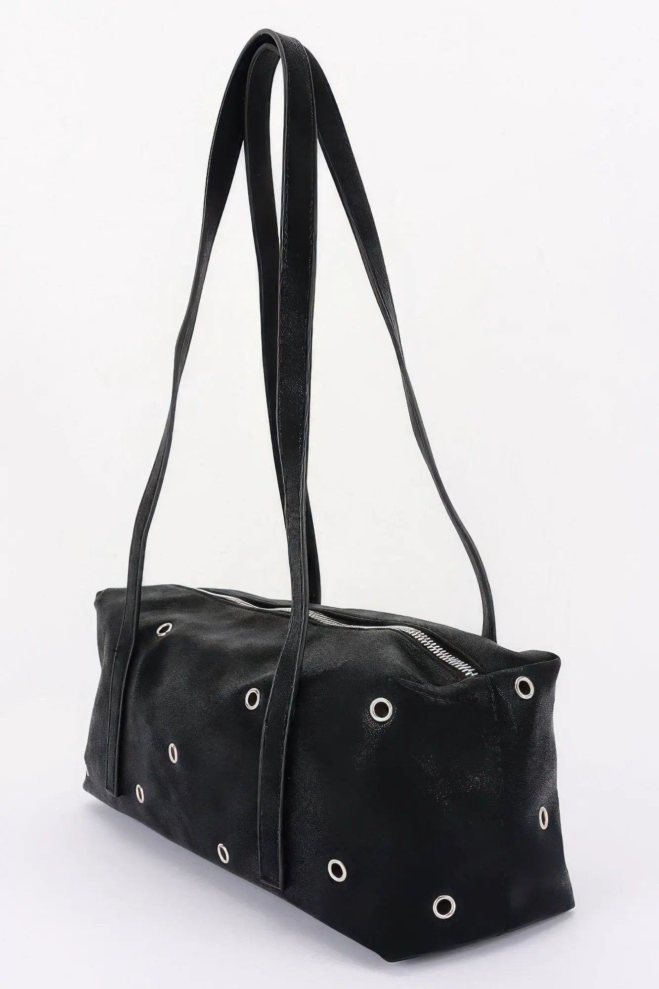 Women's Shoulder Bag Vegan Leather Eyelet Studded Rectangular BYMANYC ® New York CONTEMPORARY HARDWARE STRUCTURED PURSE - New Collection by BYMANYC New York