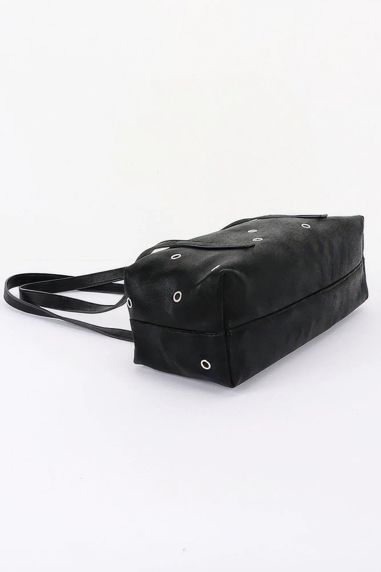 Women's Shoulder Bag Vegan Leather Eyelet Studded Rectangular BYMANYC ® New York CONTEMPORARY HARDWARE STRUCTURED PURSE - New Collection by BYMANYC New York