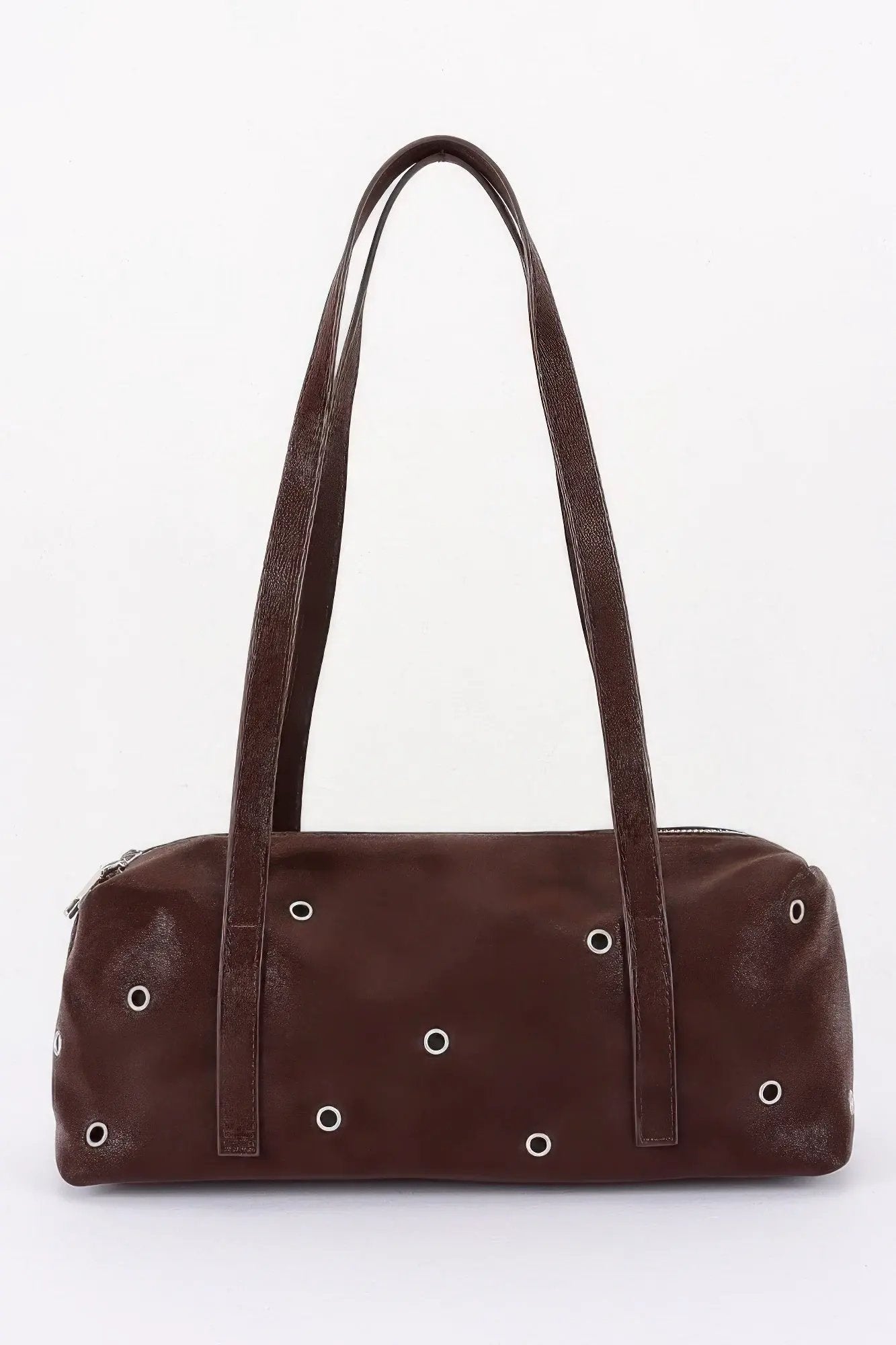 Women's Shoulder Bag Vegan Leather Eyelet Studded Rectangular BYMANYC ® New York CONTEMPORARY HARDWARE STRUCTURED PURSE - New Collection by BYMANYC New York