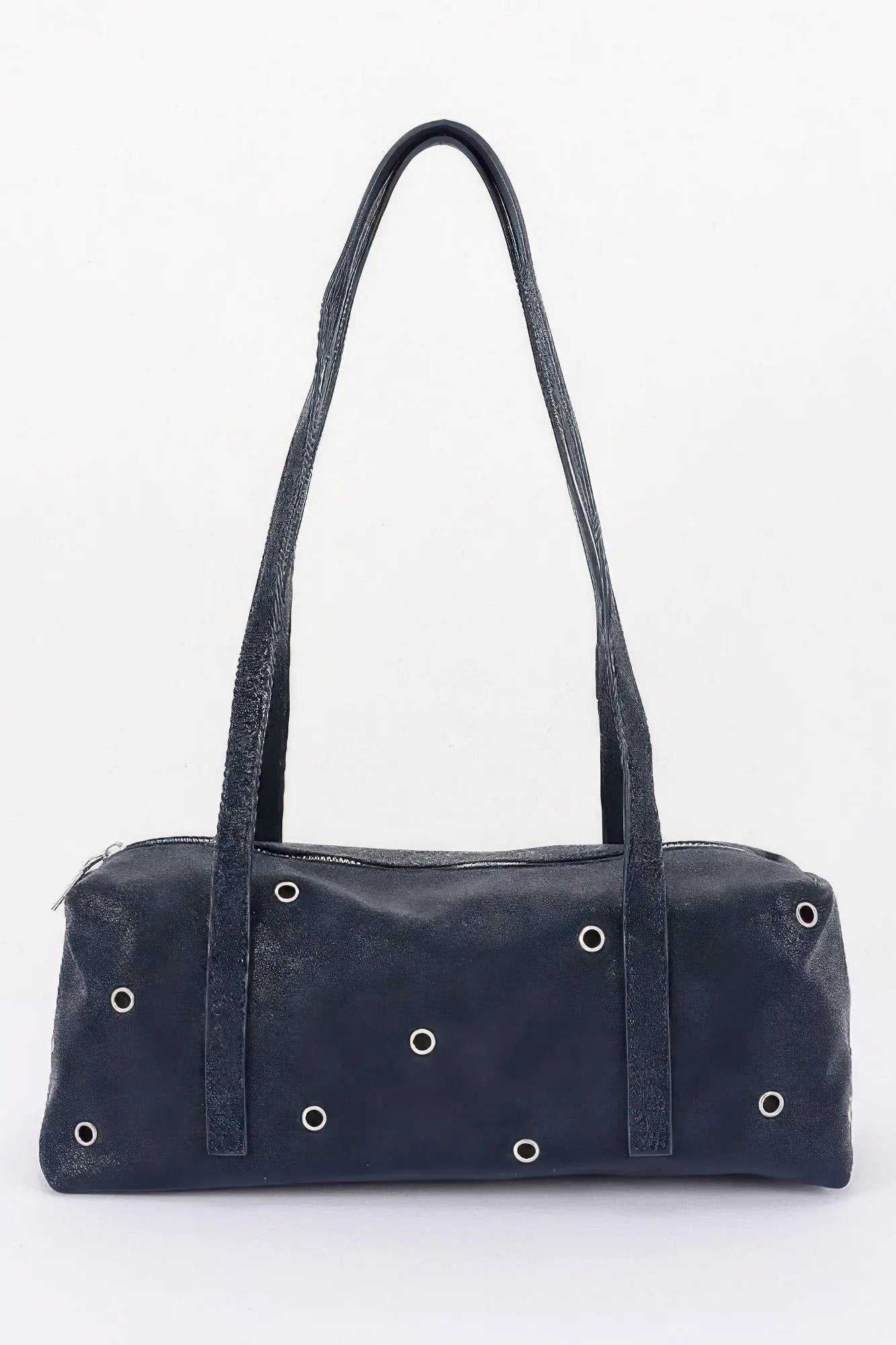 Women's Shoulder Bag Vegan Leather Eyelet Studded Rectangular BYMANYC ® New York CONTEMPORARY HARDWARE STRUCTURED PURSE - New Collection by BYMANYC New York