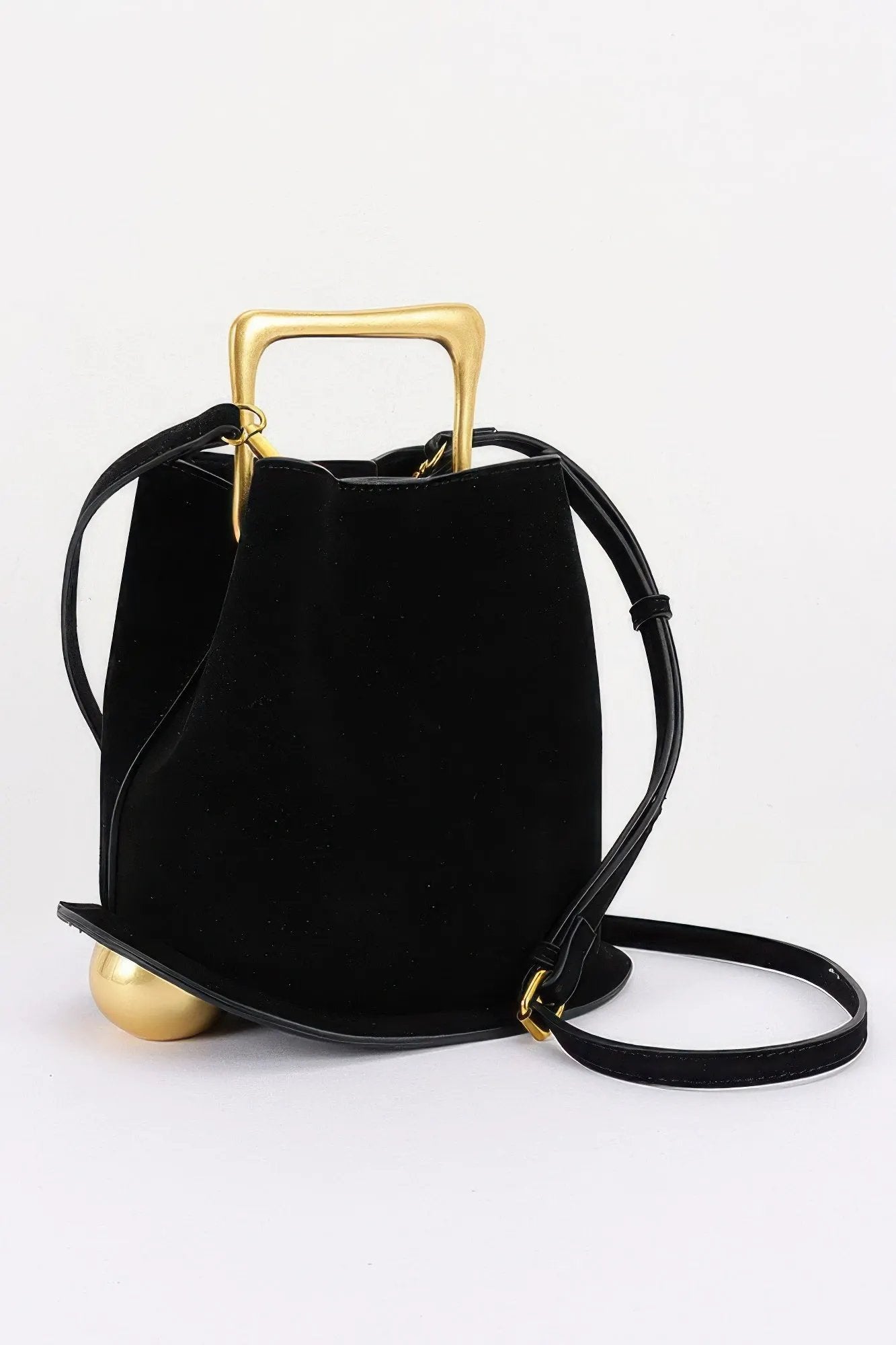 Women's Top Handle Bag Faux Suede Metal Handle BYMANYC ® New York CONTEMPORARY TEXTURED METALLIC PURSE - New Collection by BYMANYC New York