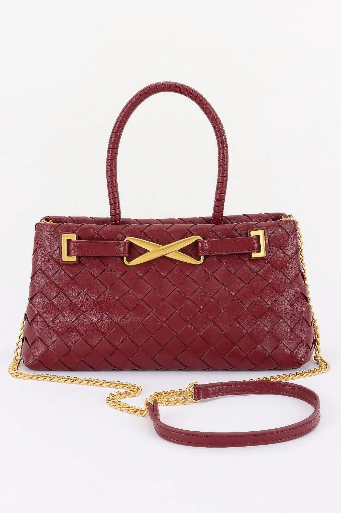 Women's Top Handle Bag Braided Vegan Leather BYMANYC ® New York CONTEMPORARY WOVEN STRUCTURED PURSE - New Collection by BYMANYC New York