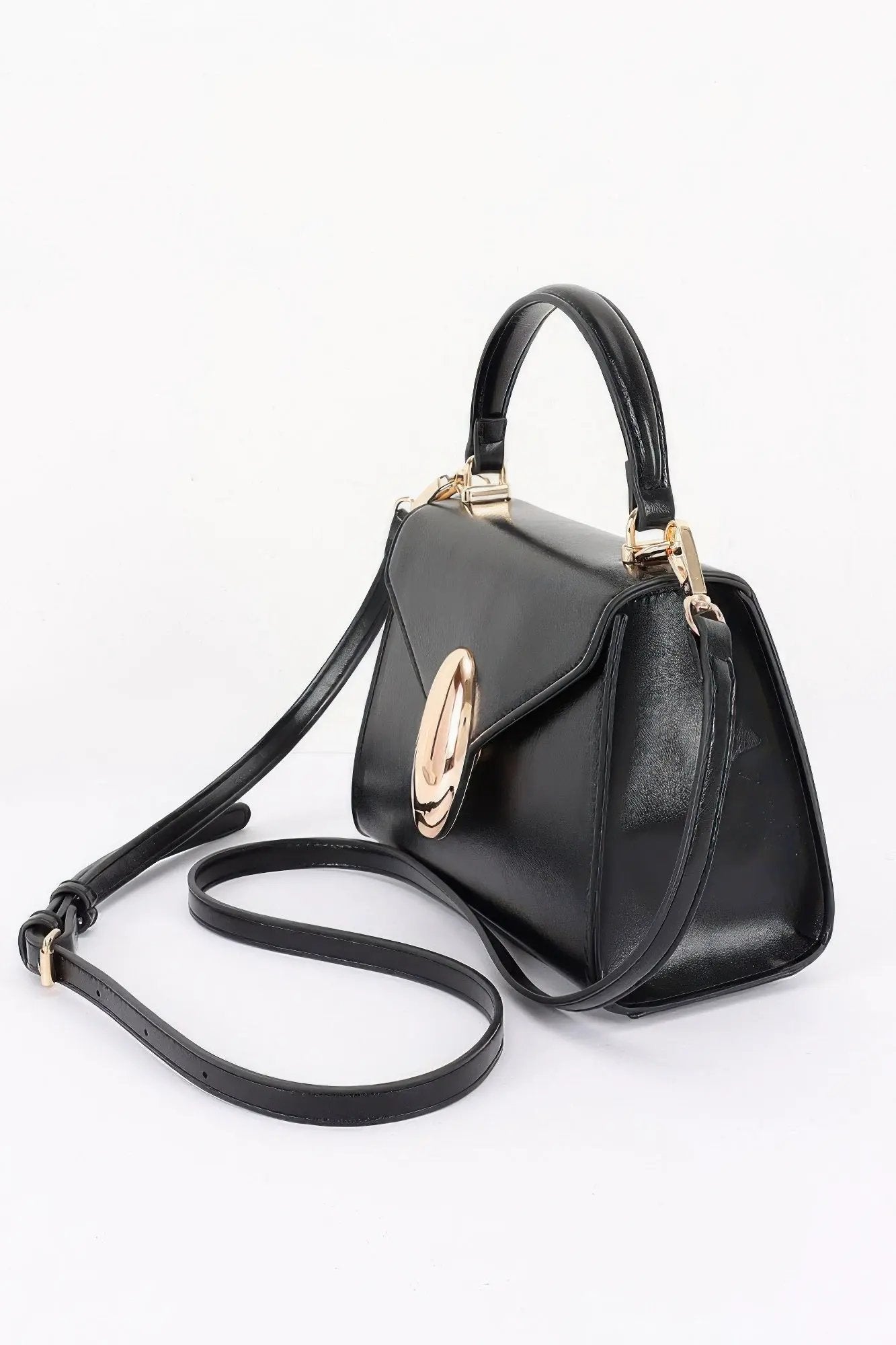 Women's Top Handle Bag Vegan Leather Flap BYMANYC ® New York CONTEMPORARY SLEEK STRUCTURED PURSE - New Collection by BYMANYC New York