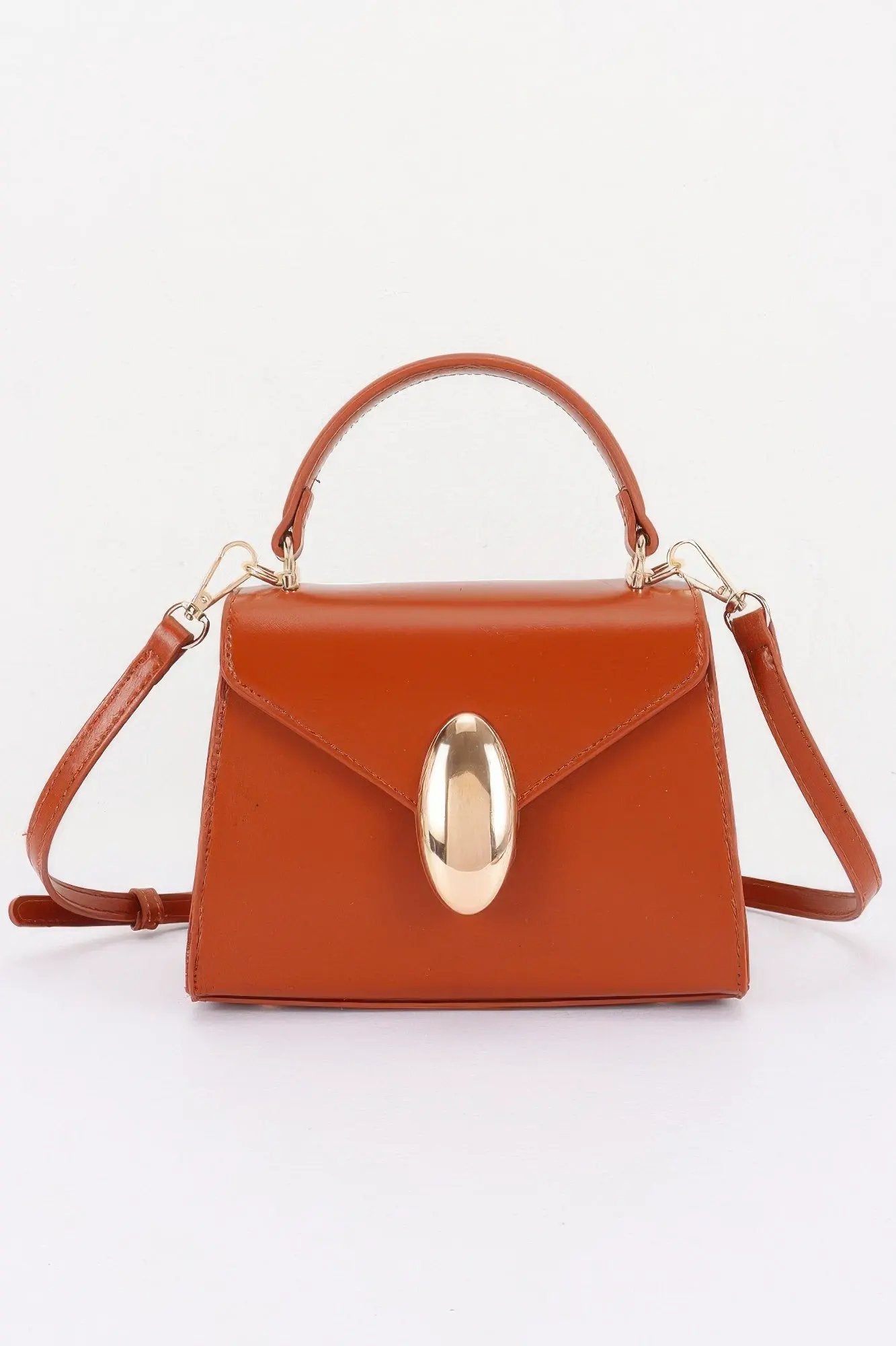 Women's Top Handle Bag Vegan Leather Flap BYMANYC ® New York CONTEMPORARY SLEEK STRUCTURED PURSE - New Collection by BYMANYC New York