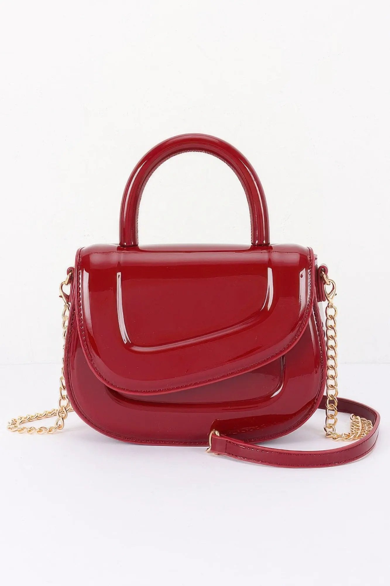 Women's Top Handle Bag Patent Leather BYMANYC ® New York GLOSSY SLEEK STRUCTURED PURSE - New Collection by BYMANYC New York