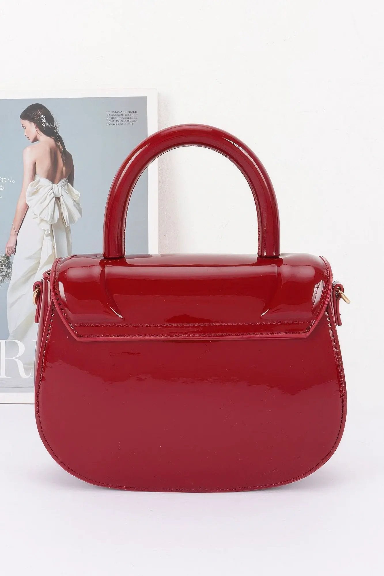 Women's Top Handle Bag Patent Leather BYMANYC ® New York GLOSSY SLEEK STRUCTURED PURSE - New Collection by BYMANYC New York