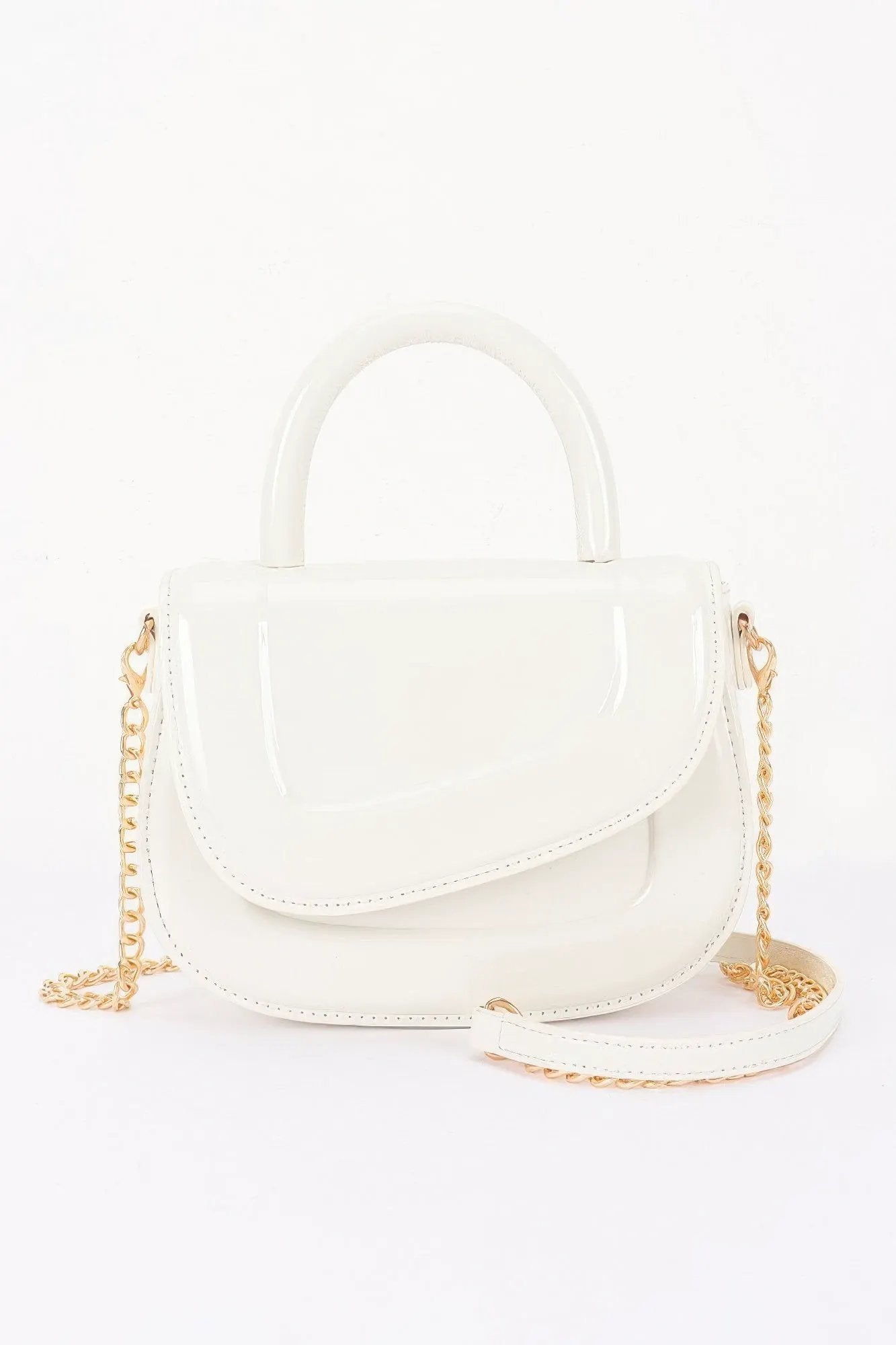 Women's Top Handle Bag Patent Leather BYMANYC ® New York GLOSSY SLEEK STRUCTURED PURSE - New Collection by BYMANYC New York