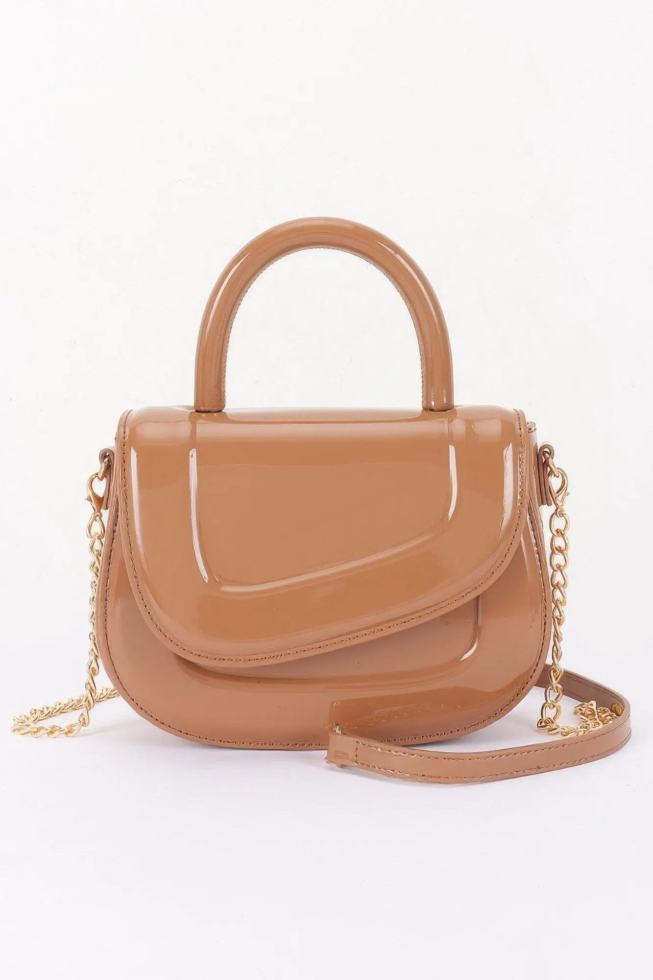 Women's Top Handle Bag Patent Leather BYMANYC ® New York GLOSSY SLEEK STRUCTURED PURSE - New Collection by BYMANYC New York