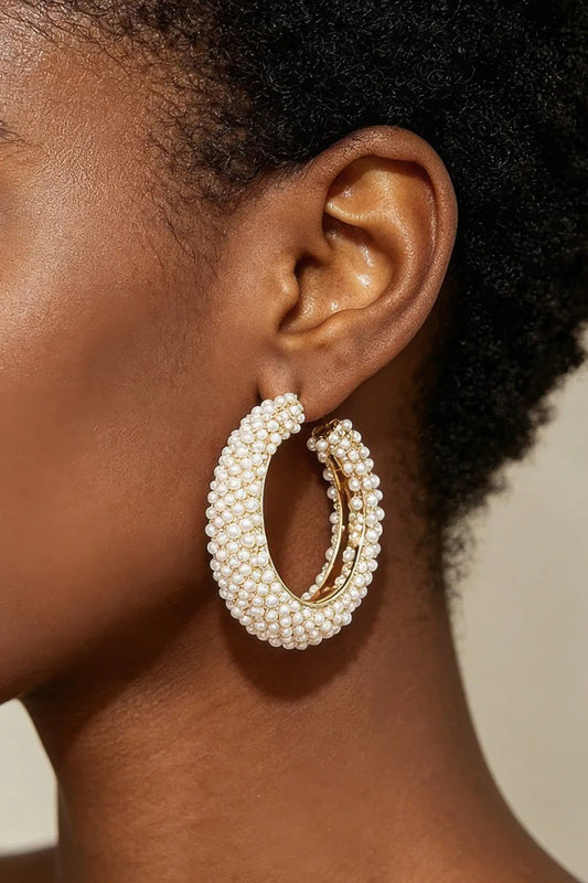 Women's Earrings Hoops Pearl BYMANYC ® New York MADISON PEARL - New Collection by BYMANYC New York