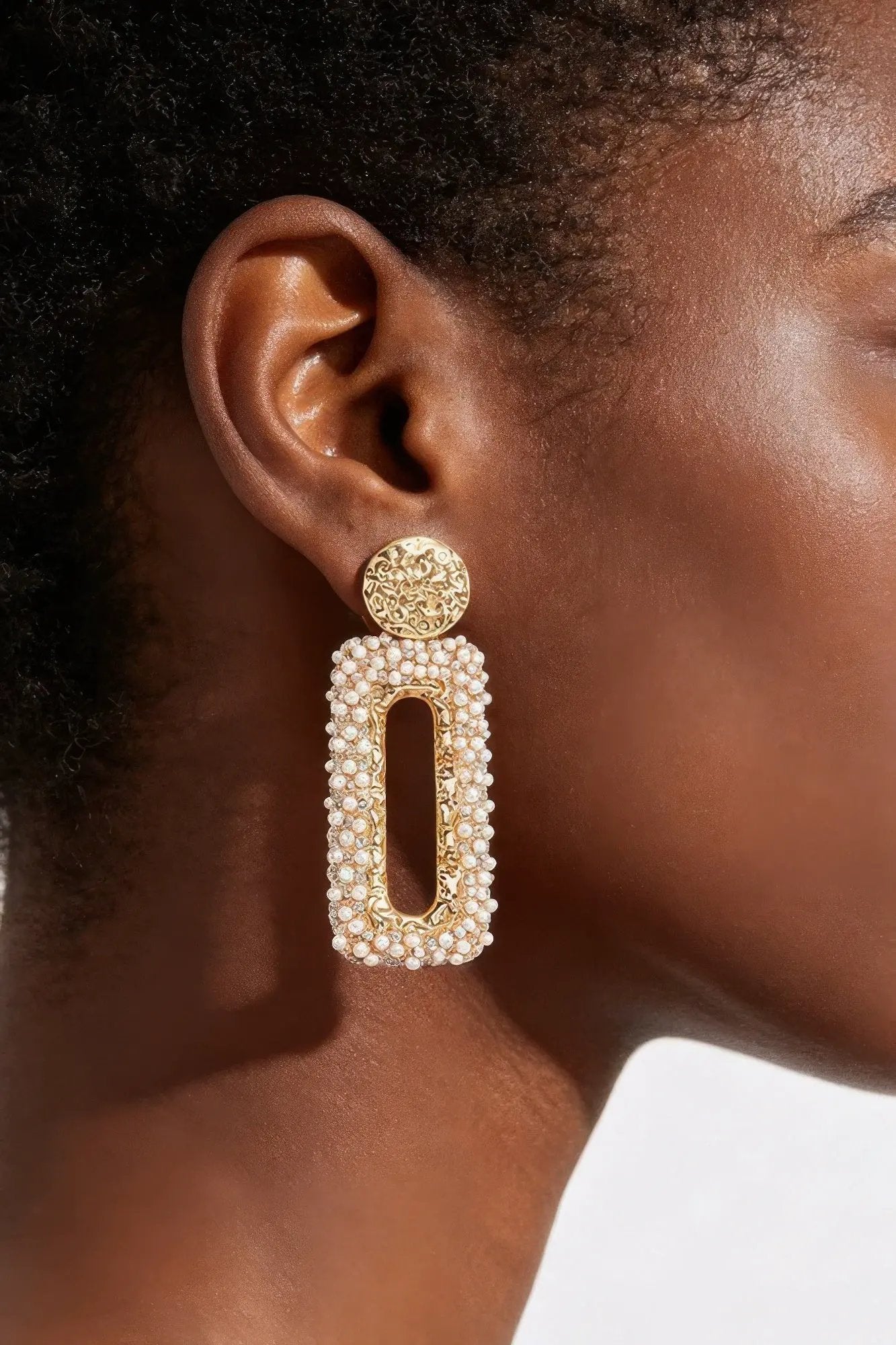 Women's Earrings Drops Pearl BYMANYC ® New York MADISON RECTANGLE - New Collection by BYMANYC New York