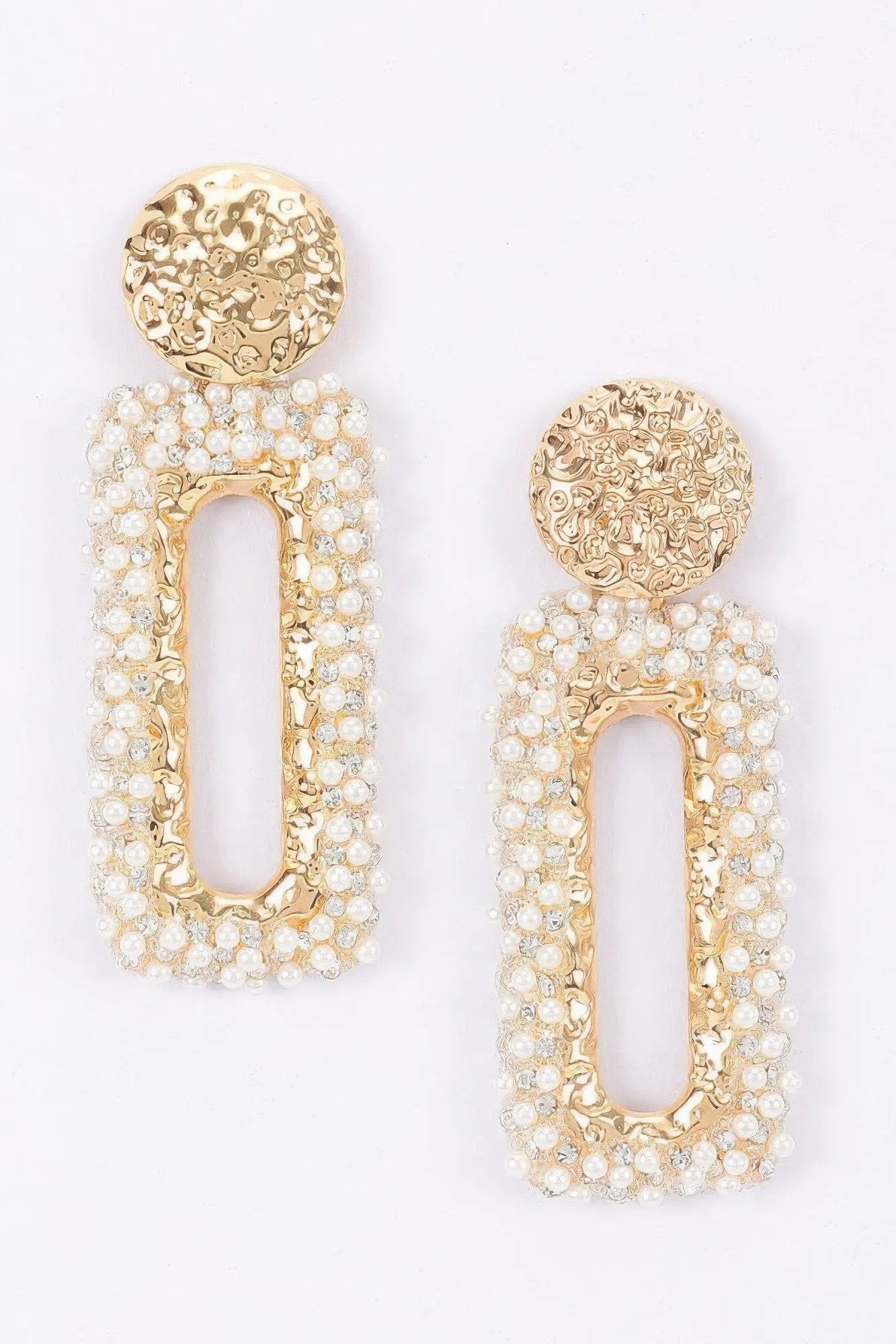 Women's Earrings Drops Pearl BYMANYC ® New York MADISON RECTANGLE - New Collection by BYMANYC New York