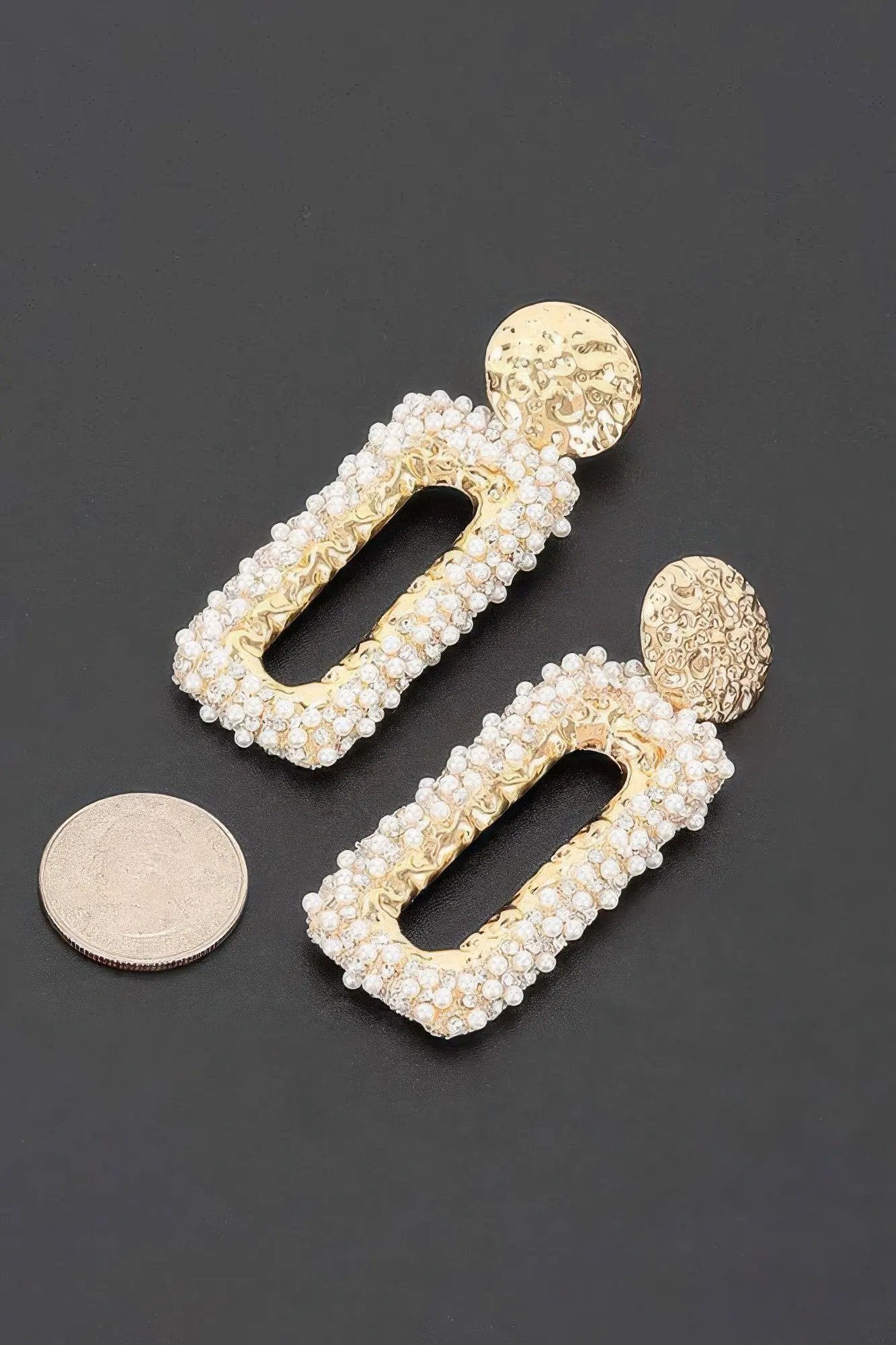 Women's Earrings Drops Pearl BYMANYC ® New York MADISON RECTANGLE - New Collection by BYMANYC New York