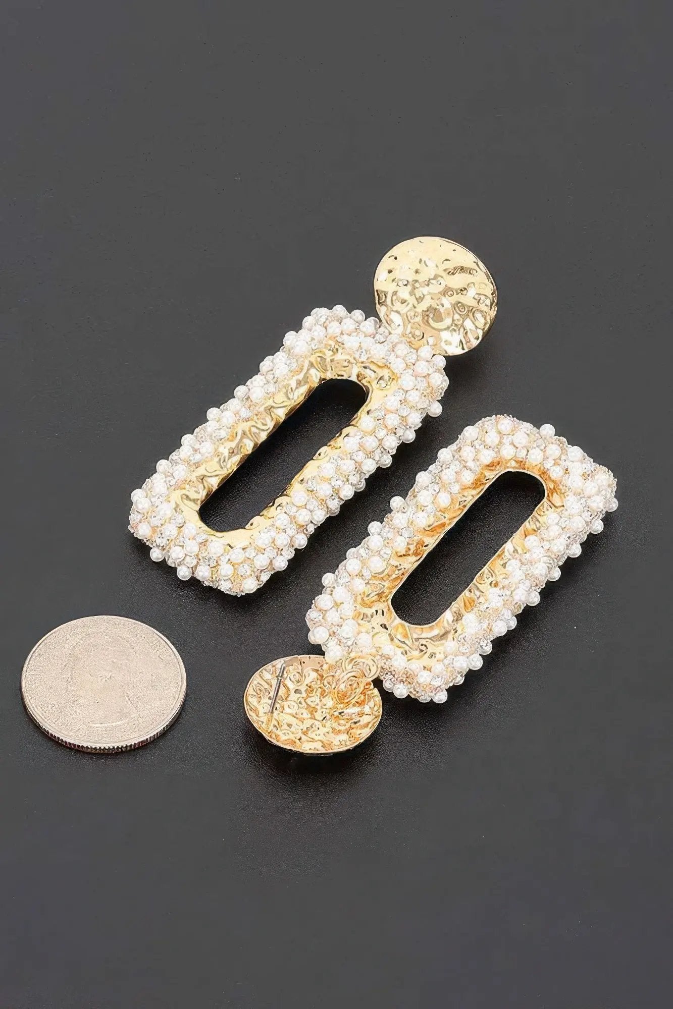 Women's Earrings Drops Pearl BYMANYC ® New York MADISON RECTANGLE - New Collection by BYMANYC New York