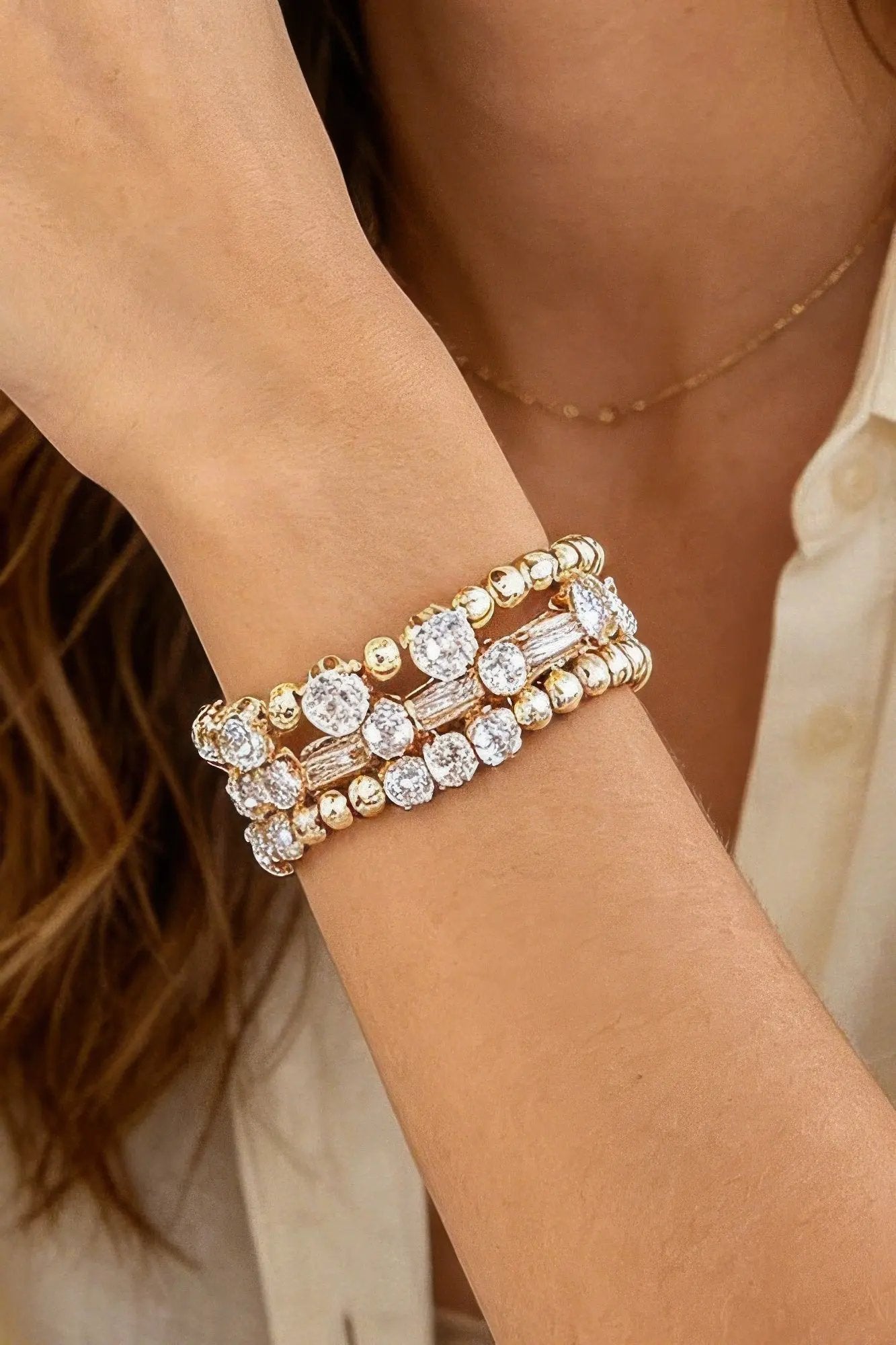 Women's Bracelet Multi-Strand BYMANYC ® New York ROCKEFELLER RHINESTONE - New Collection by BYMANYC New York