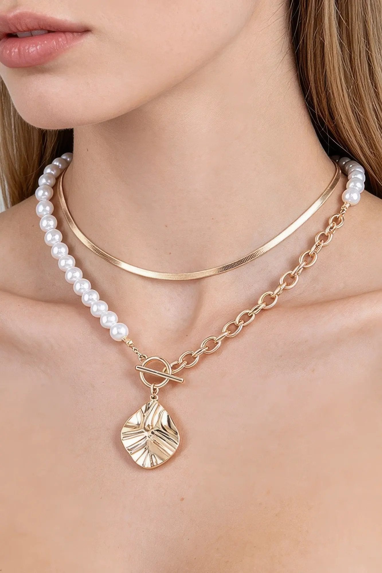 Women's Necklace Multi-Strand BYMANYC ® New York MADISON HAMMERED - New Collection by BYMANYC New York