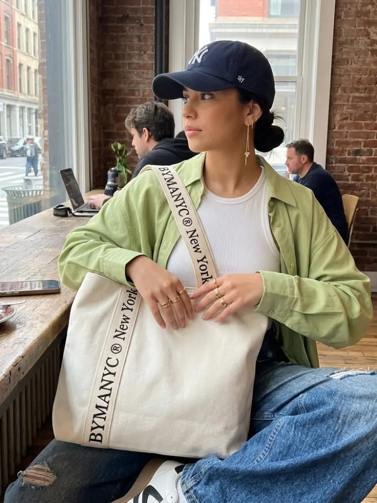 WOMEN'S BAG Cream Canvas Tote LEXINGTON - BYMANYC ® New York by BYMANYC ® New York