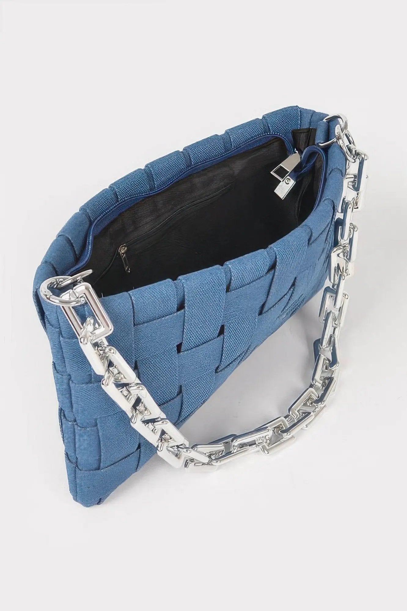 WOMEN'S BAG TRIBECA Denim Braided Chain Shoulder – BYMANYC ® New York by BYMANYC ® New York