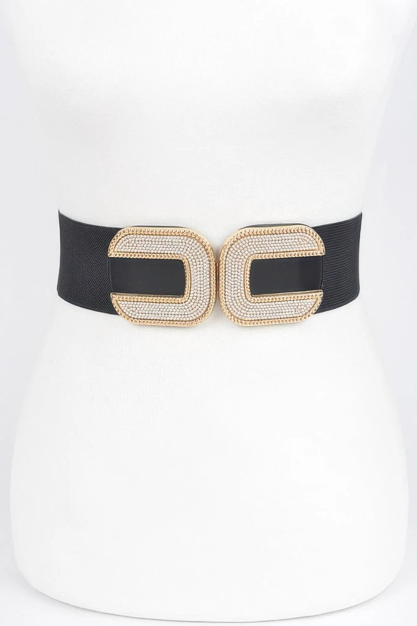 WOMEN'S BELT ASTOR Rhinestone Buckle Stretch BYMANYC ® New York by BYMANYC ® New York