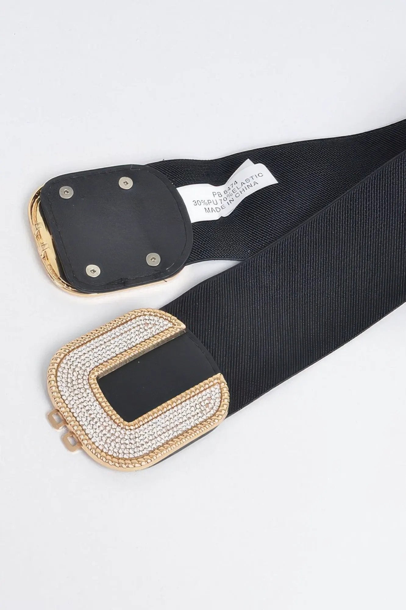 WOMEN'S BELT ASTOR Rhinestone Buckle Stretch BYMANYC ® New York by BYMANYC ® New York