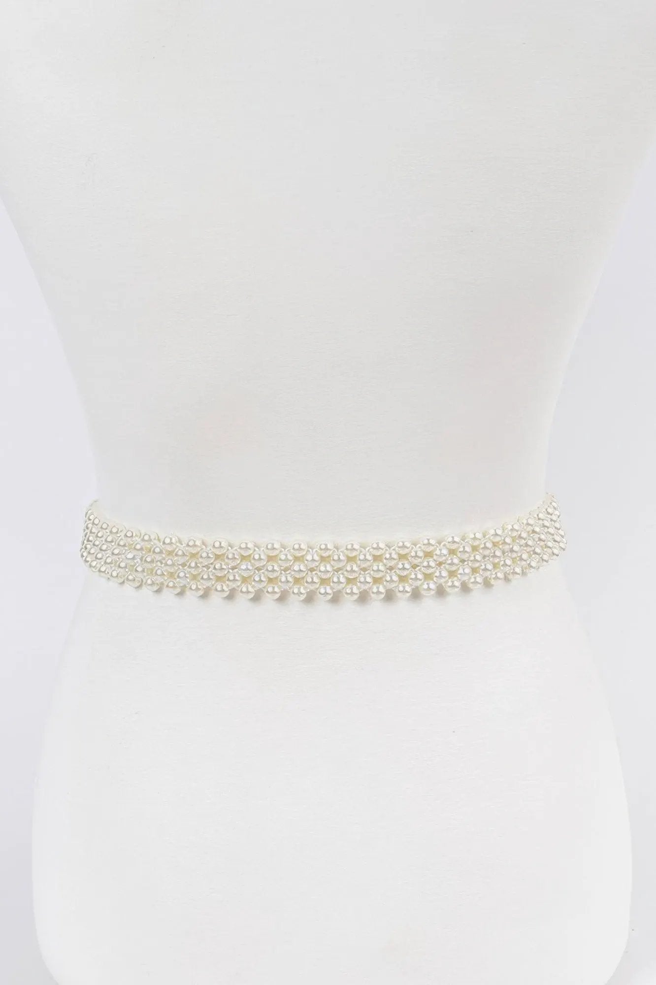WOMEN'S BELT GRAMERCY Elastic Pearl New Collection BYMANYC ® New York by BYMANYC ® New York