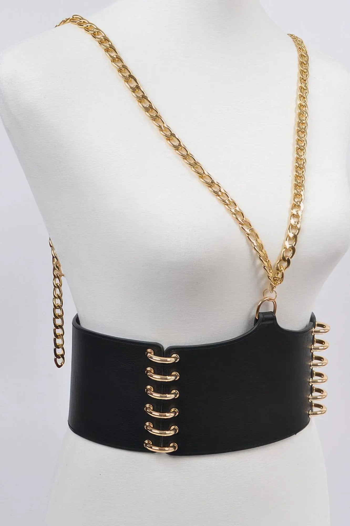 WOMEN'S BELT SOHO Wide Faux Leather Statement BYMANYC ® New York by BYMANYC ® New York