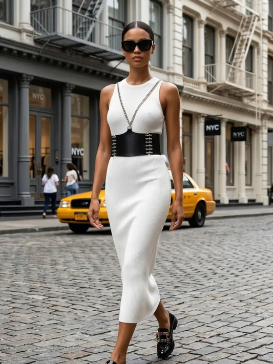 WOMEN'S BELT SOHO Wide Faux Leather Statement BYMANYC ® New York by BYMANYC ® New York
