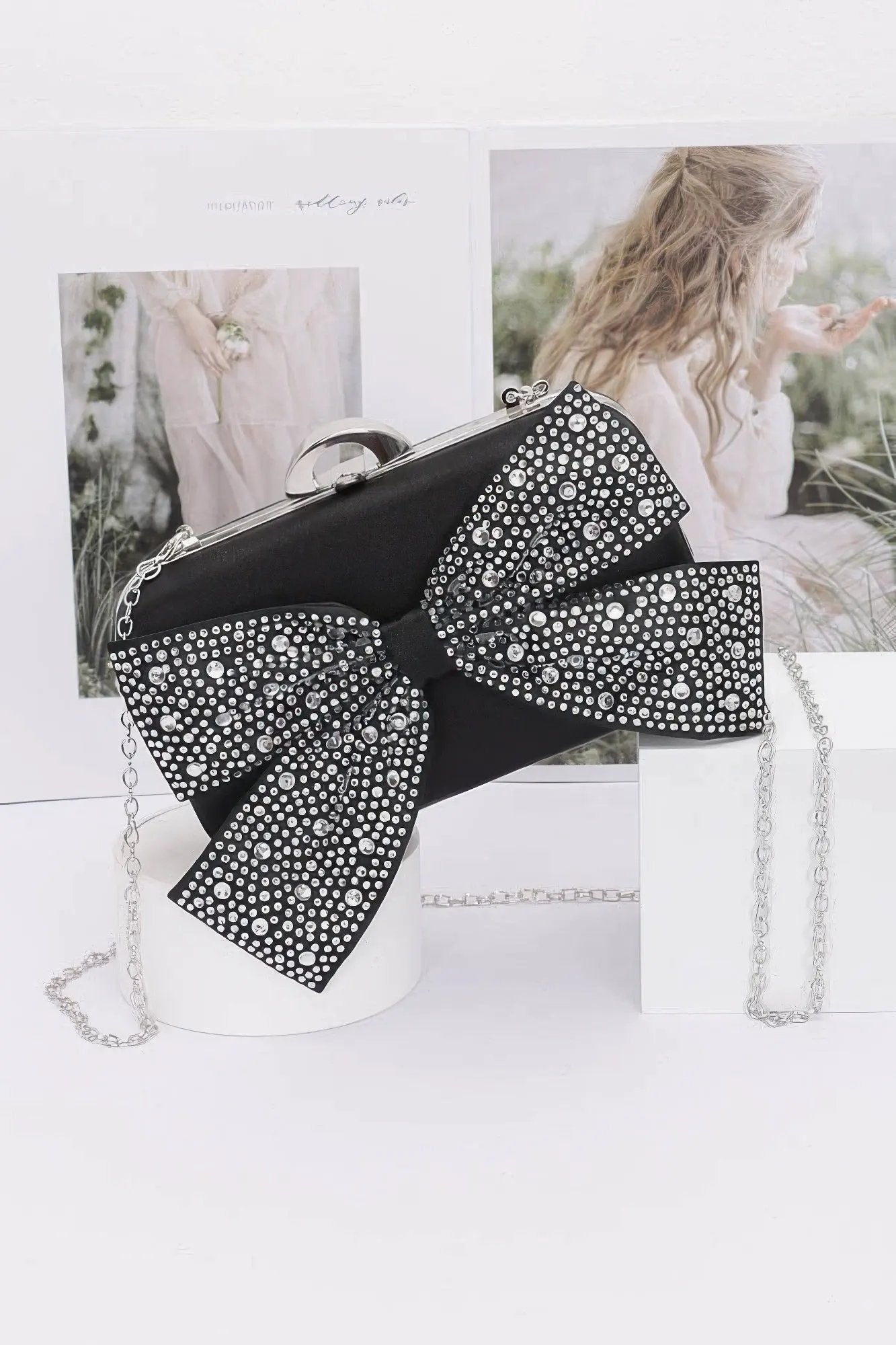 Astor Rhinestone Ribbon Clutch BYMANYC New York Women Glam by BYMANYC ® New York