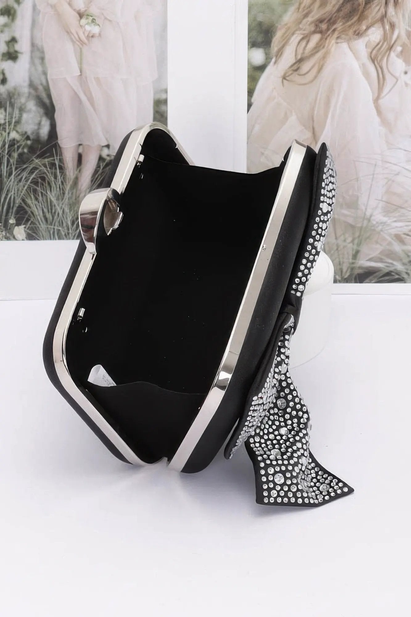 Astor Rhinestone Ribbon Clutch BYMANYC New York Women Glam by BYMANYC ® New York