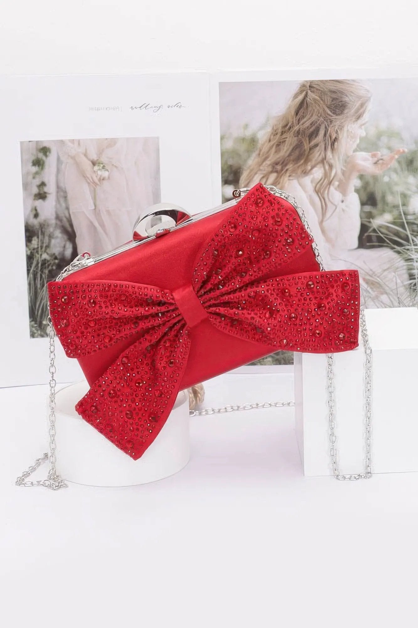 Astor Rhinestone Ribbon Clutch BYMANYC New York Women Glam by BYMANYC ® New York