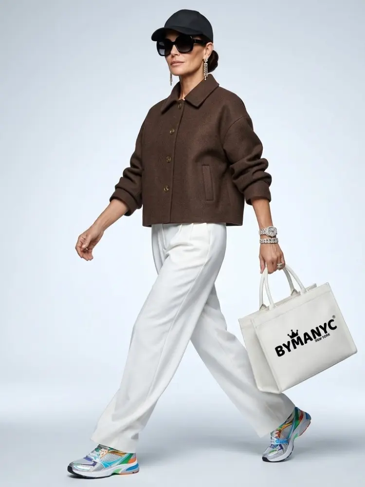 WOMEN'S JACKET Brown Wool MADISON - BYMANYC ® New York by BYMANYC ® New York