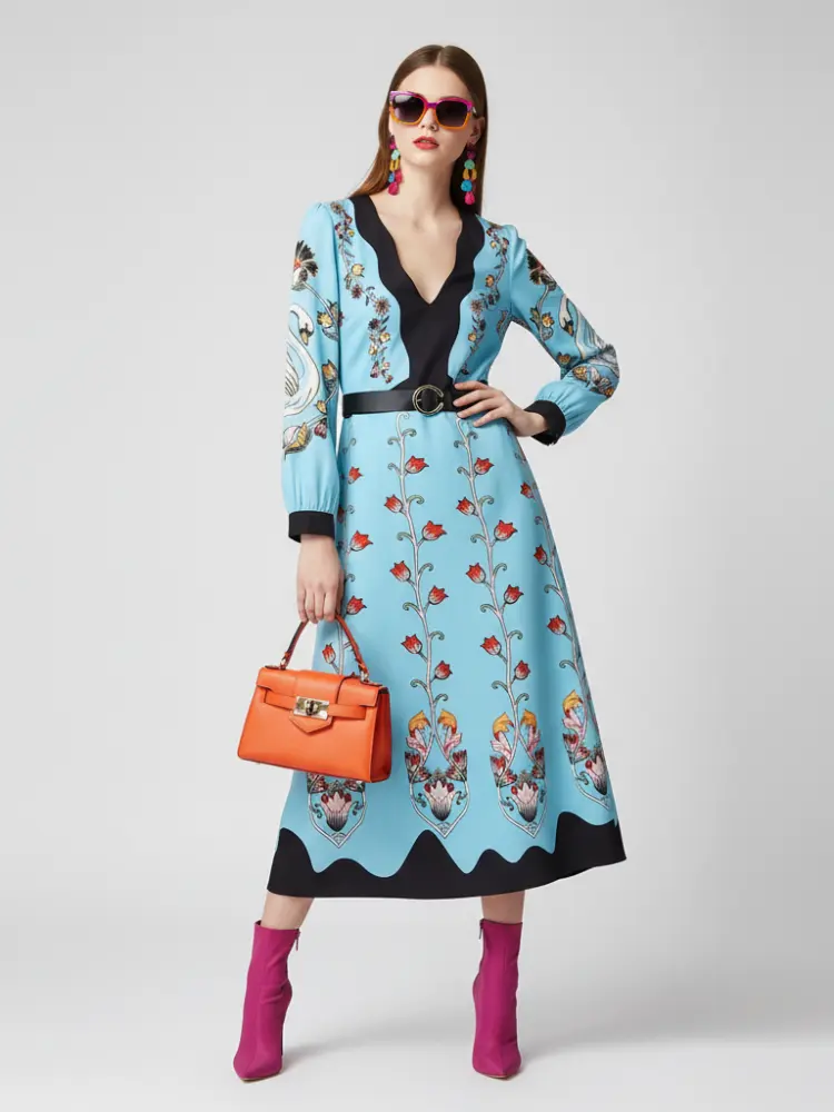Waist-Cinched Floral Dress, The Met | Women - BYMANYC ® New York by BYMANYC ® New York