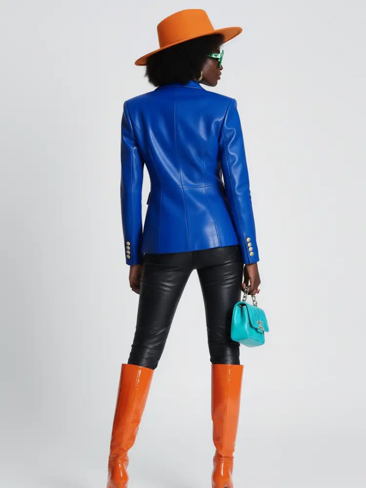 Wall Street Vegan Executive Leather Blazer Jacket BYMANYC ® New York by BYMANYC ® New York