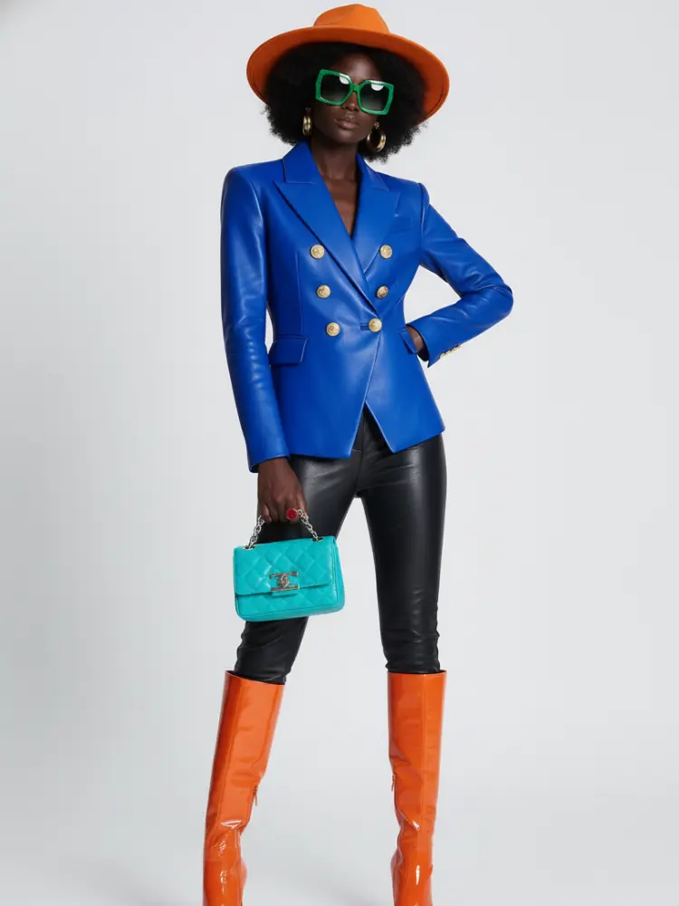 Wall Street Vegan Executive Leather Blazer Jacket BYMANYC ® New York by BYMANYC ® New York