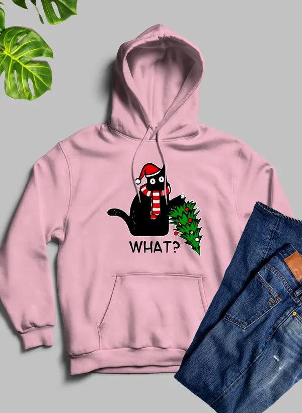What Cat Christmas Tree Hoodie by Merch