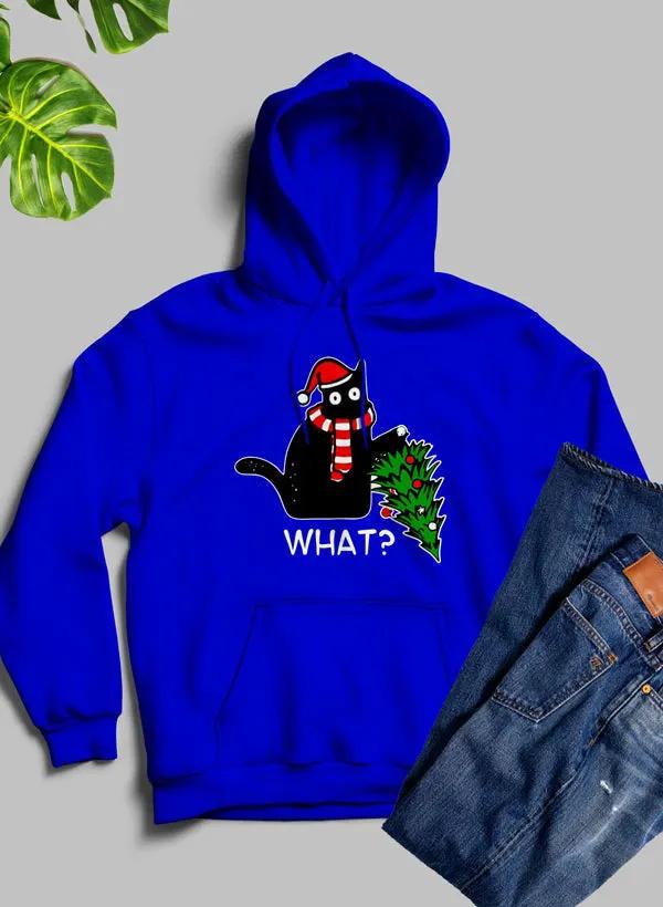 What Cat Christmas Tree Hoodie by Merch