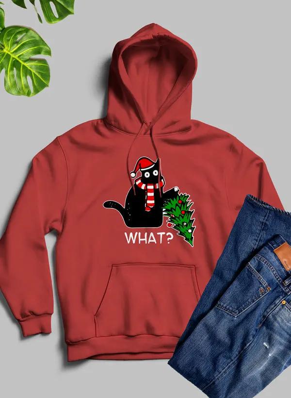 What Cat Christmas Tree Hoodie by Merch