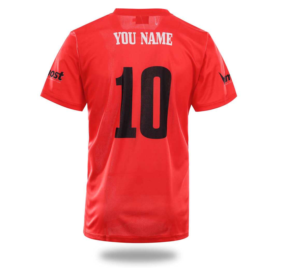Custom White Red Soccer Jersey-1