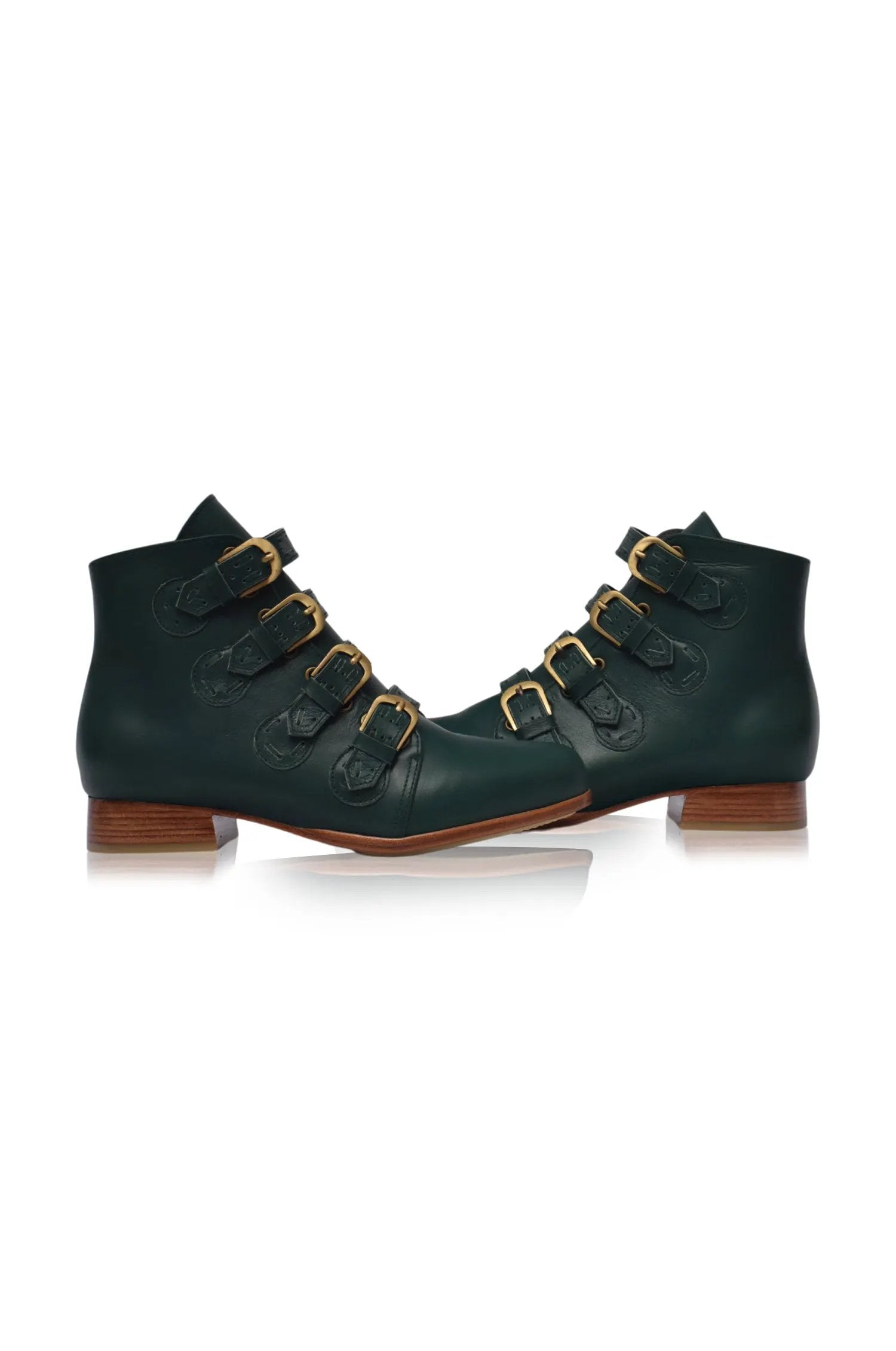 Wild Rose Leather Ankle Booties by ELF