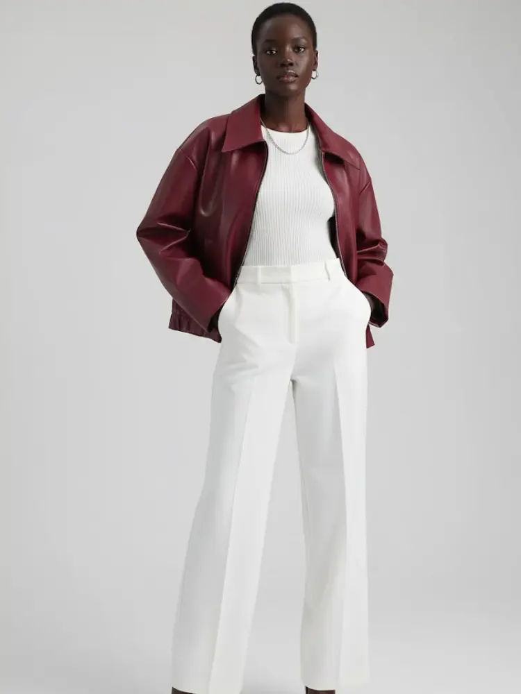 Wine Vegan Leather Blouson Jacket SULLIVAN: New Colección COUTURE in NOLITA - BYMANYC ® New York by BYMANYC ® New York