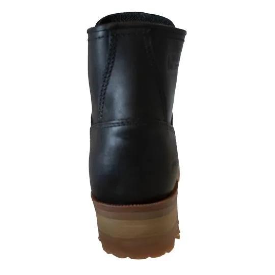 Women 6" Logger, Black Leather Boots by AdTec