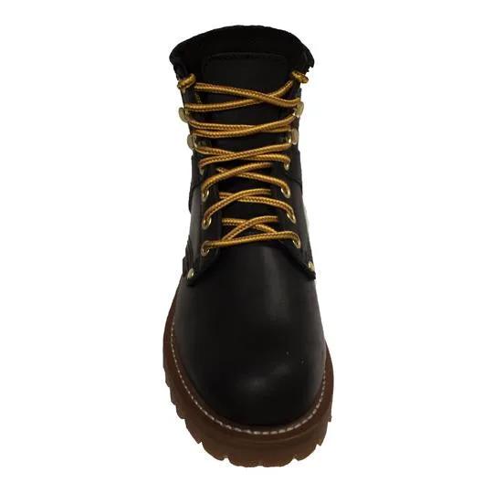 Women 6" Logger, Black Leather Boots by AdTec