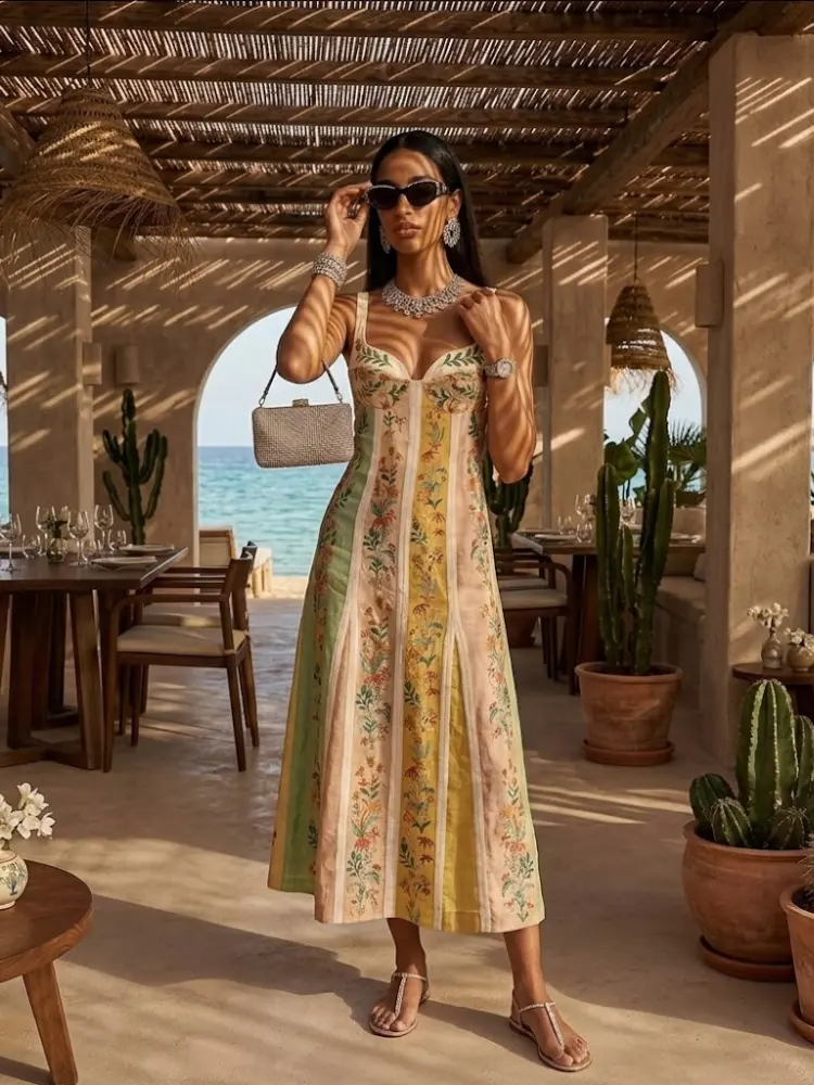 Women Strapless Floral Dress, IBIZA - BYMANYC ® New York by BYMANYC ® New York